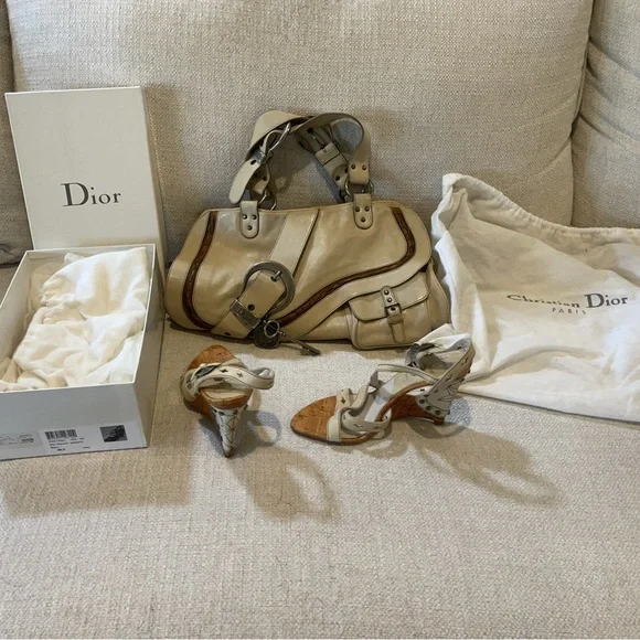 Vintage Dior Christian Dior Gaucho Double Saddle Bag Christian